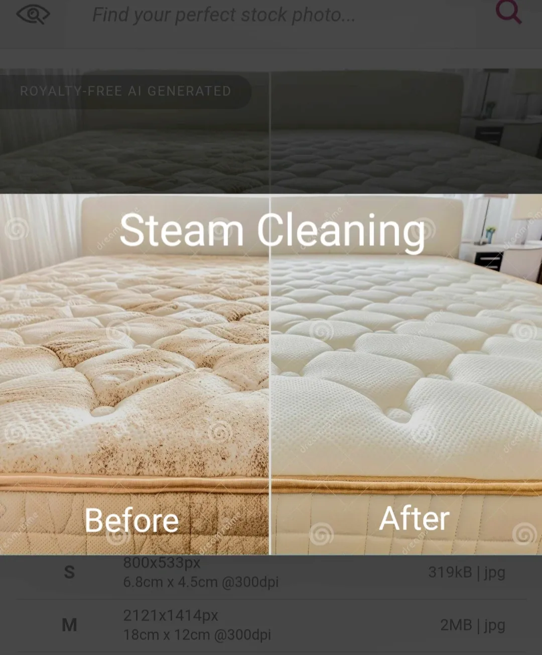 Mattress before and after